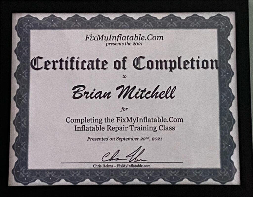 bounce house repair certified 2 1024x798 1 Bounce House Repair