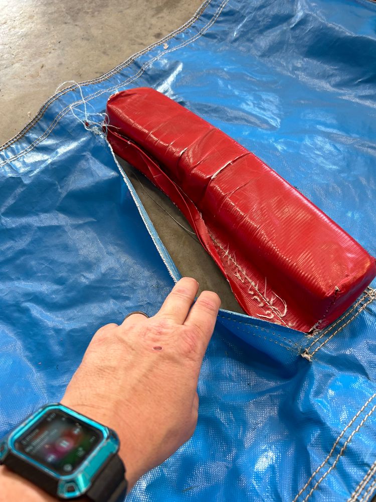 step repair before Bounce House Repair