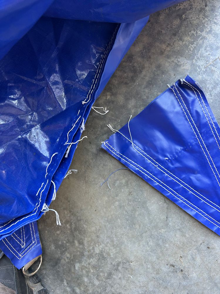 tie down repair before Bounce House Repair